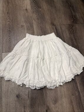Young Fabulous & Broke White Frilky Ruffle Skirt - Lightweight Summer Skirt